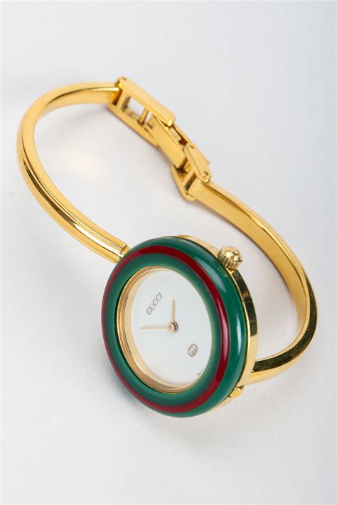 what years were gucci watch bangle made|gucci vintage watch changeable bezel.